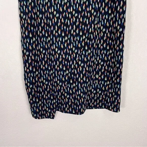 Maeve by Anthropologie Black with Orange, Blue, & Green Patterned Pencil Skirt - Picture 4 of 6